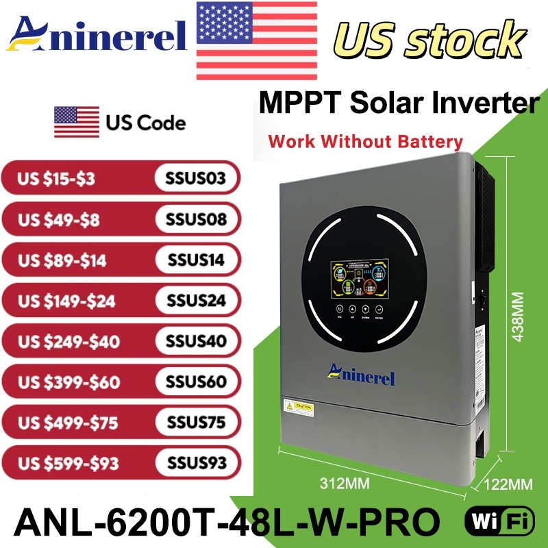 Drone Solar Charger - Aninerel 6.2KW 48V Hybrid Solar Inverter