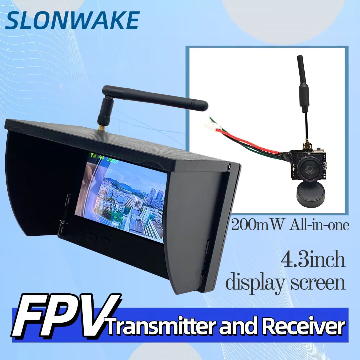 Drone Controller Screen - SLONWAKE 5.8G Analog Video Transmission Camera