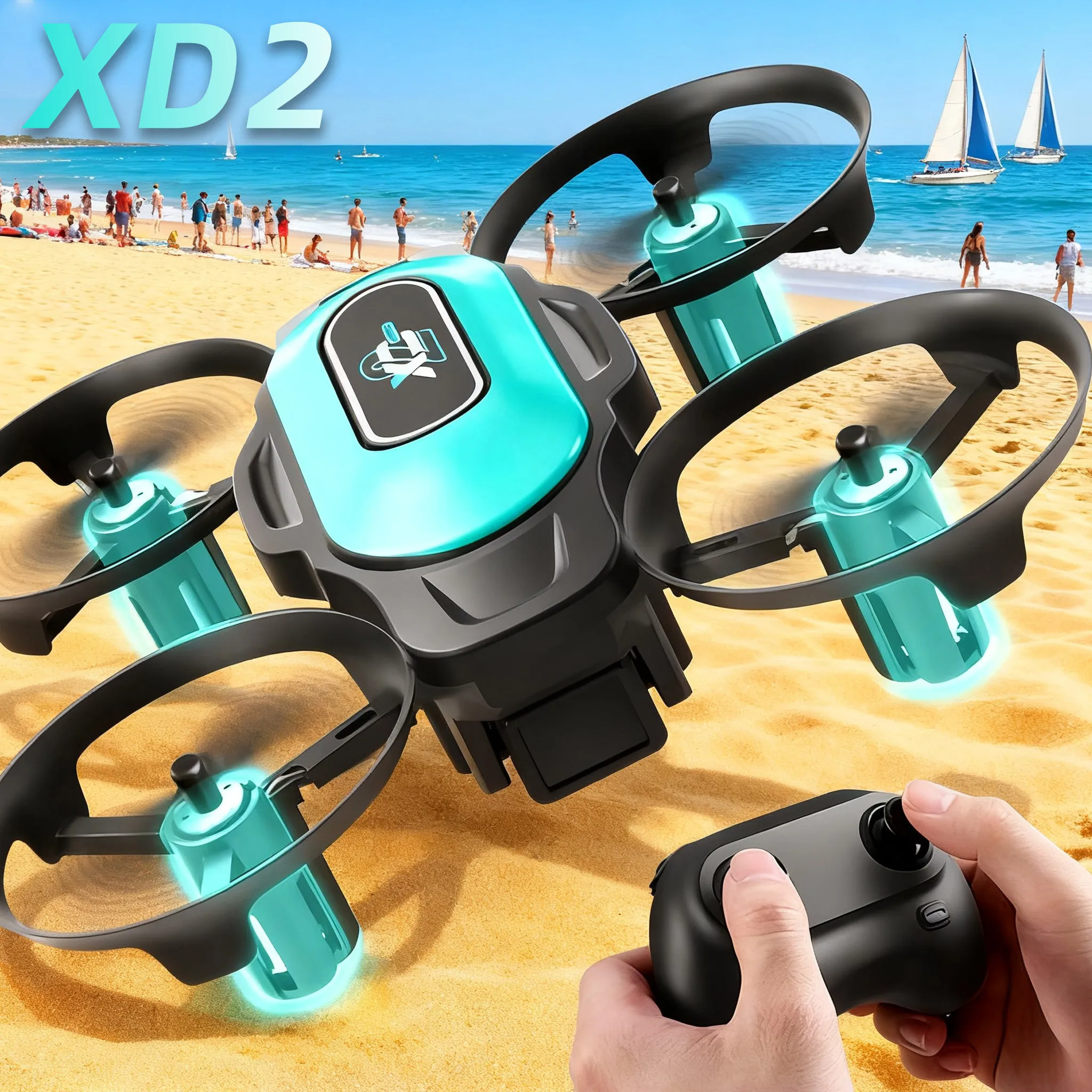 Drone Beacon Light - XD2 Mini Drone, 360° Stunt Flips,