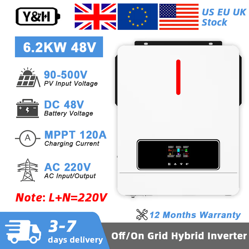 Drone Solar Charger - Y&H 6.2KW Hybrid Solar Inverter 48VDC