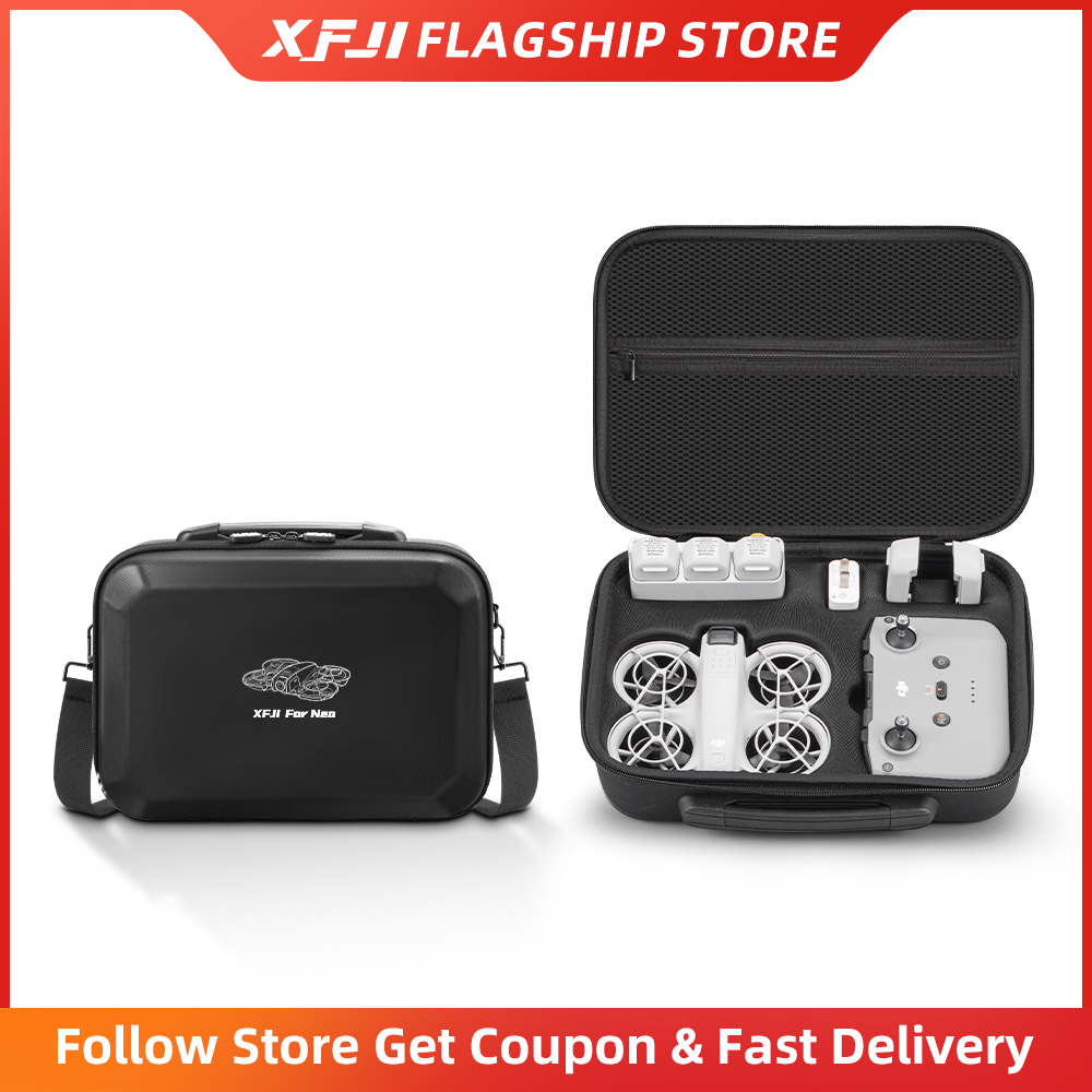 Drone Hard Shell Case - XFJI Carrying Case Compatible with DJI