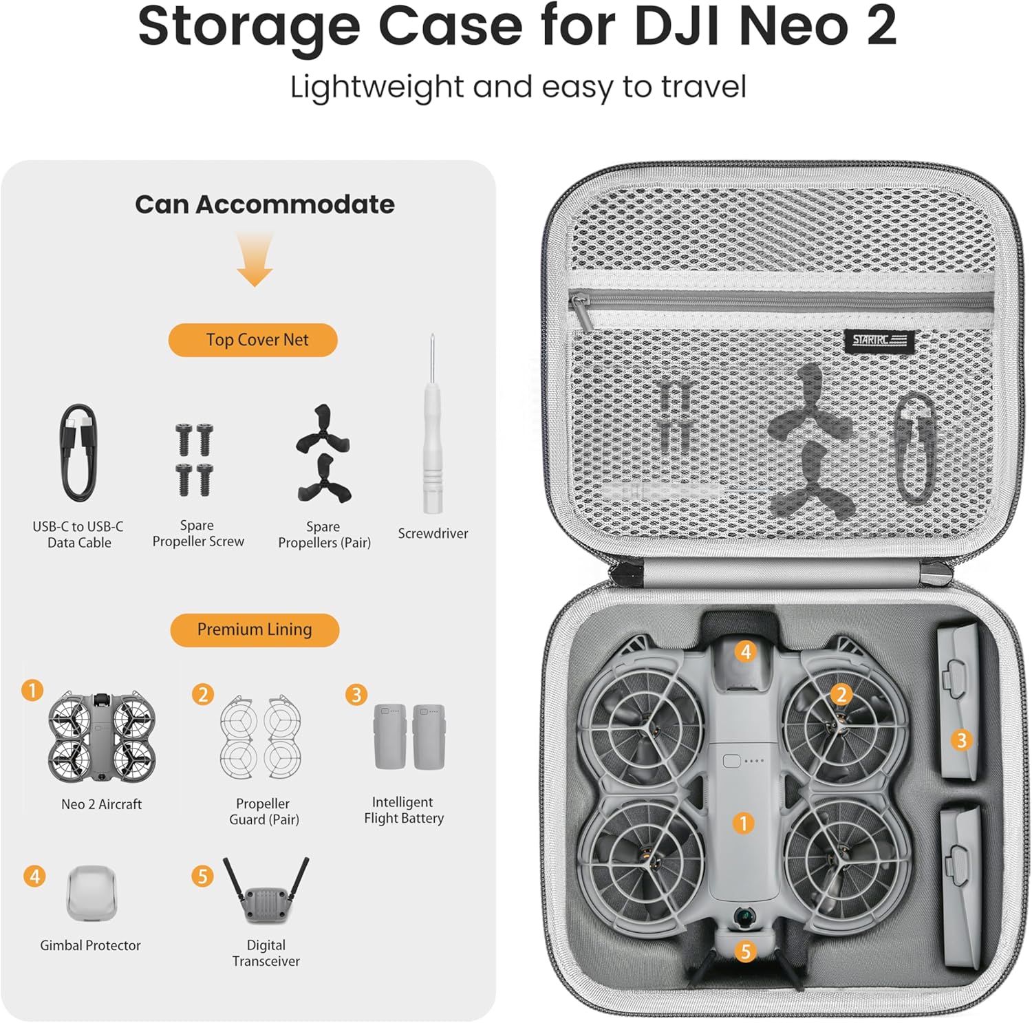STARTRC Neo 2 Portable PU Shou - огляд і ціна Drone Carrying Case
