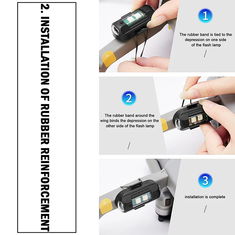 1Pcs Remote LED RGB Anti-colli - огляд і ціна Drone Strobe Light