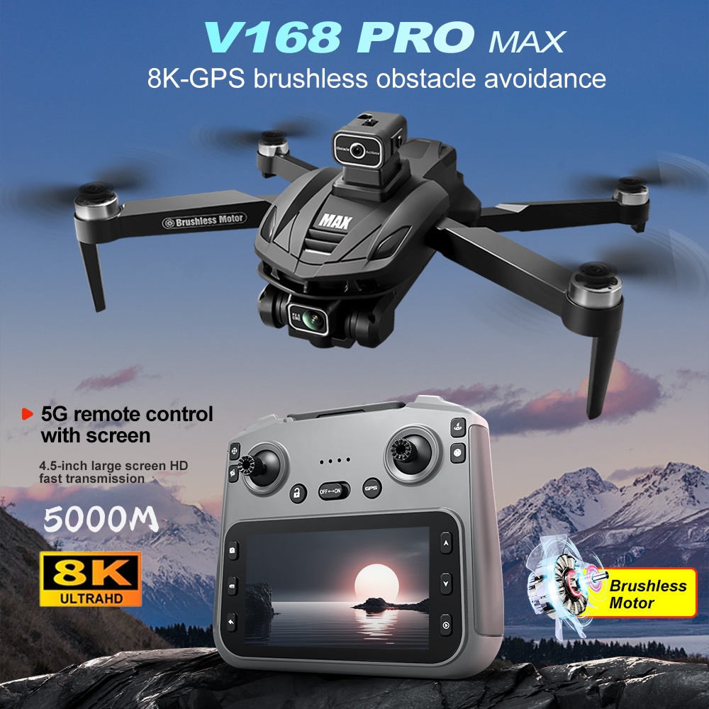 V168 PRO Max GPS Drone 8K Prof - огляд і ціна Drone Controller Screen