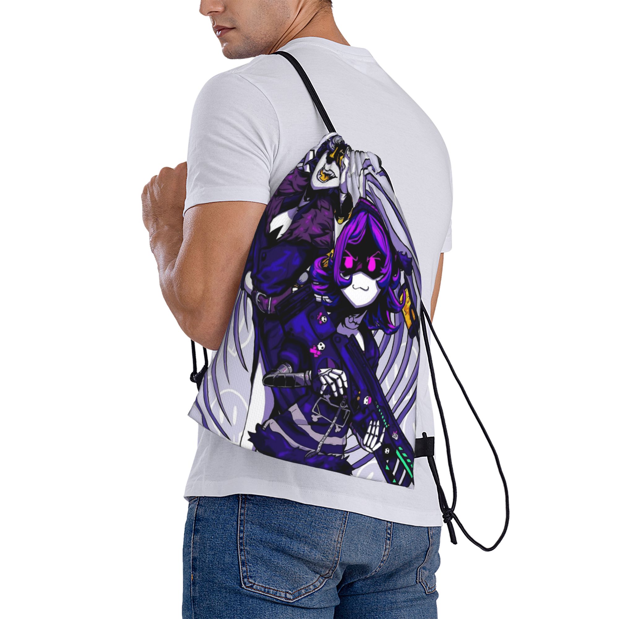 Murder Drones Anime Drawstring - огляд і ціна Drone Backpack